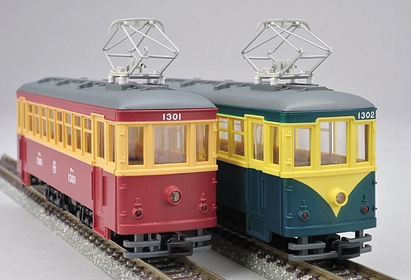 路面電車　陶器製 Bトレインショーティー 路面電車8 阪堺電車Bセット(161形：旧